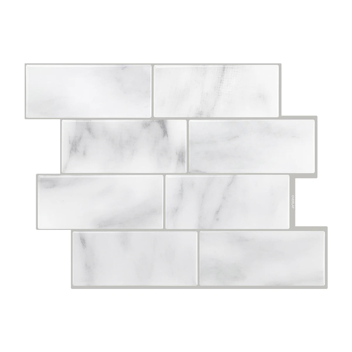 10-Sheets Subway Tile Kitchen Backsplash Wall Sticker Wallpaper Tile Home Decor Wall Stickers Peel and Stick Wall Tile