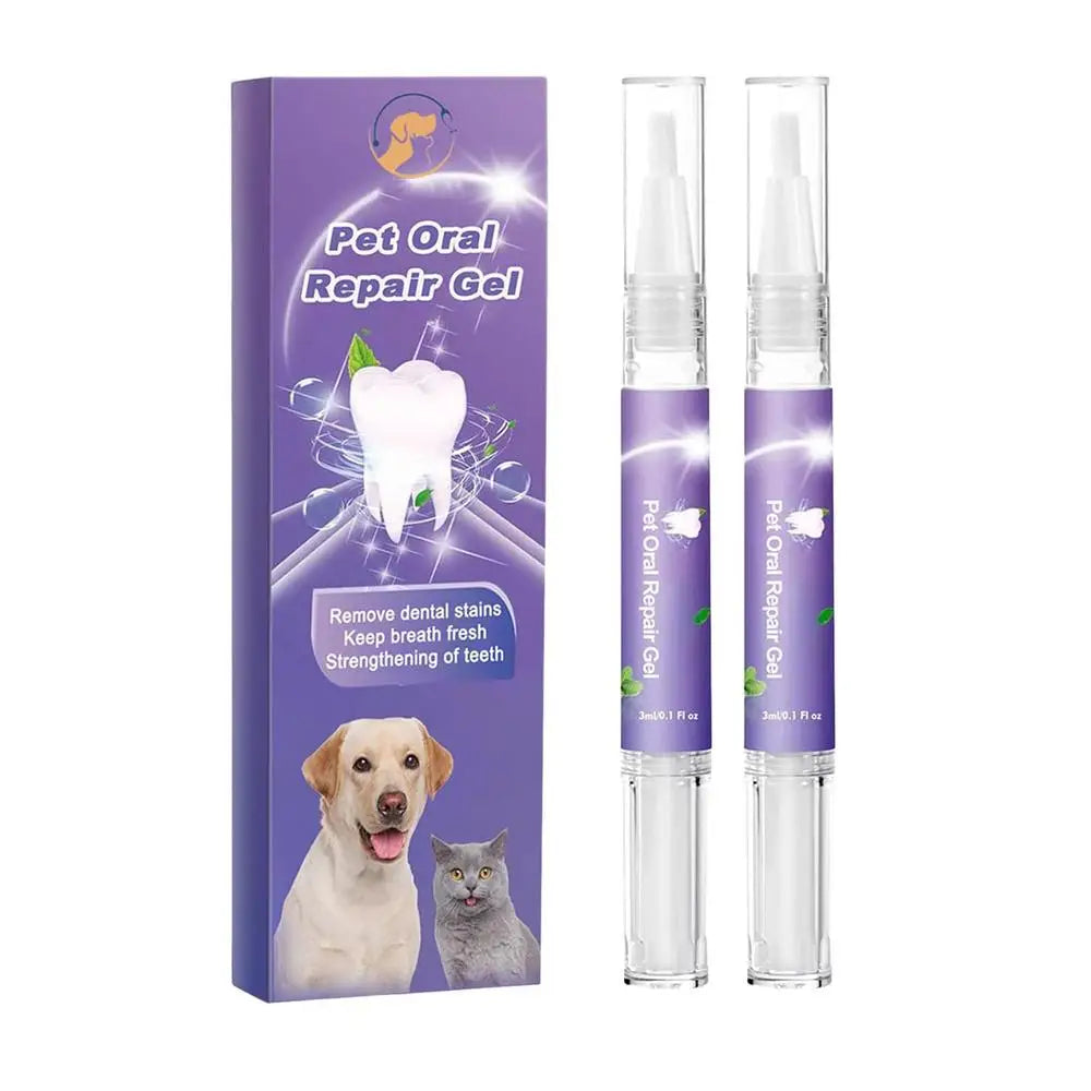 Pet Oral Repair Gel Dog Cat Teeth Cleaning Pen Natural Dog Toothpaste Gel Pet Breath Freshener Eliminate Bad Breath Oral Care - Daisan Mart