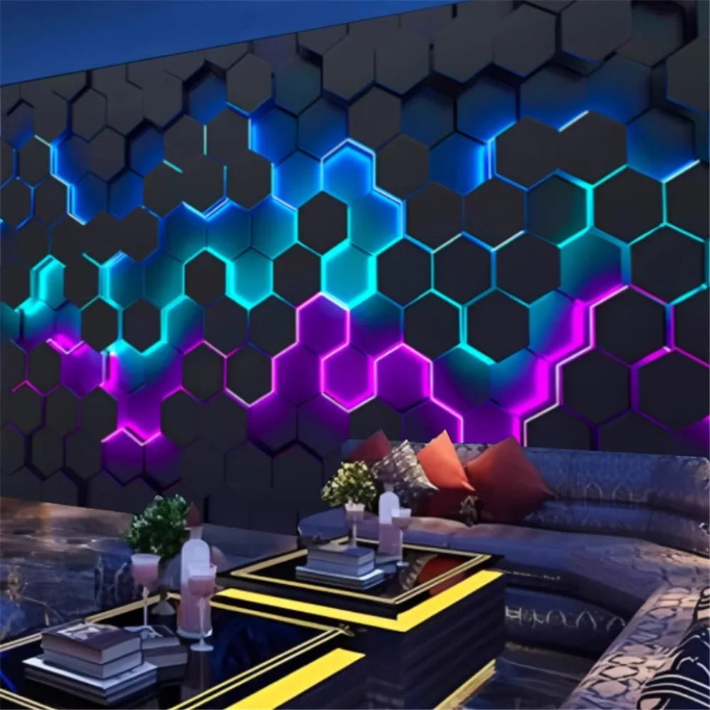 Custom papel de parede 3d background Geometric figure bump wallpaper barber shop office front desk wall paper home improvement
