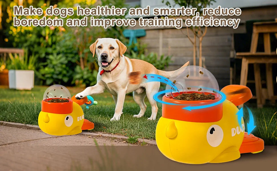 Pet Snack Feeder Dog Food Dispenser Automatic Feeder Puppy Cartoon Duck Design Used to Train Dogs Accessories Cats Cat Supplies - Daisan Mart