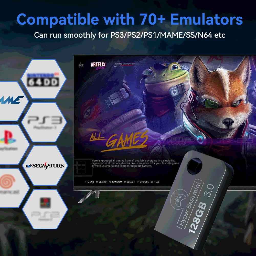 USB Batocera 128GB – 43.000 Game Retro, 70 Giả lập - Daisan Mart