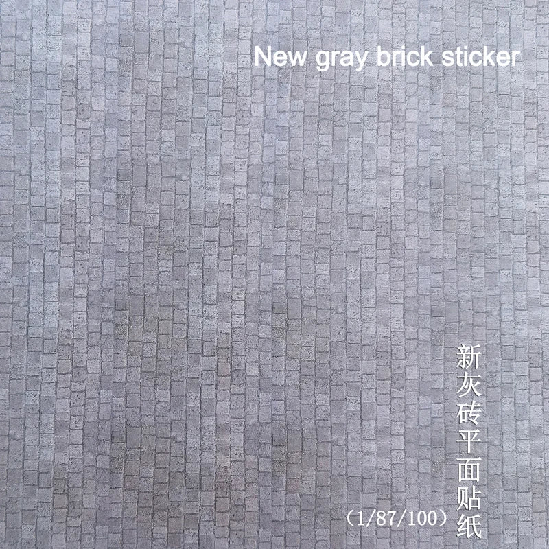 20*30cm model tile sticker build materials flooring without textured static tile road brick pattern DIY stickers self-adhesive