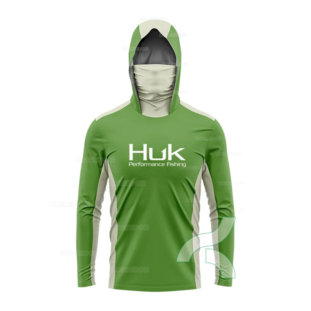 Áo Hoodie Câu Cá Nam Chống Nắng HUK Kèm Khẩu Trang