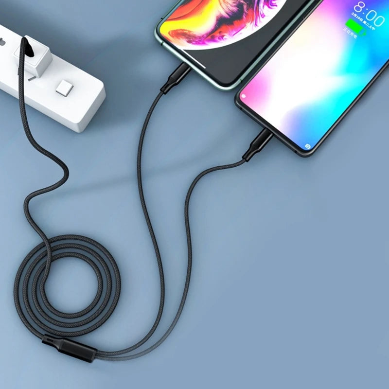 Cáp Sạc Đa Năng 2in1 USB-C Tốc Độ Cao - Daisan Mart