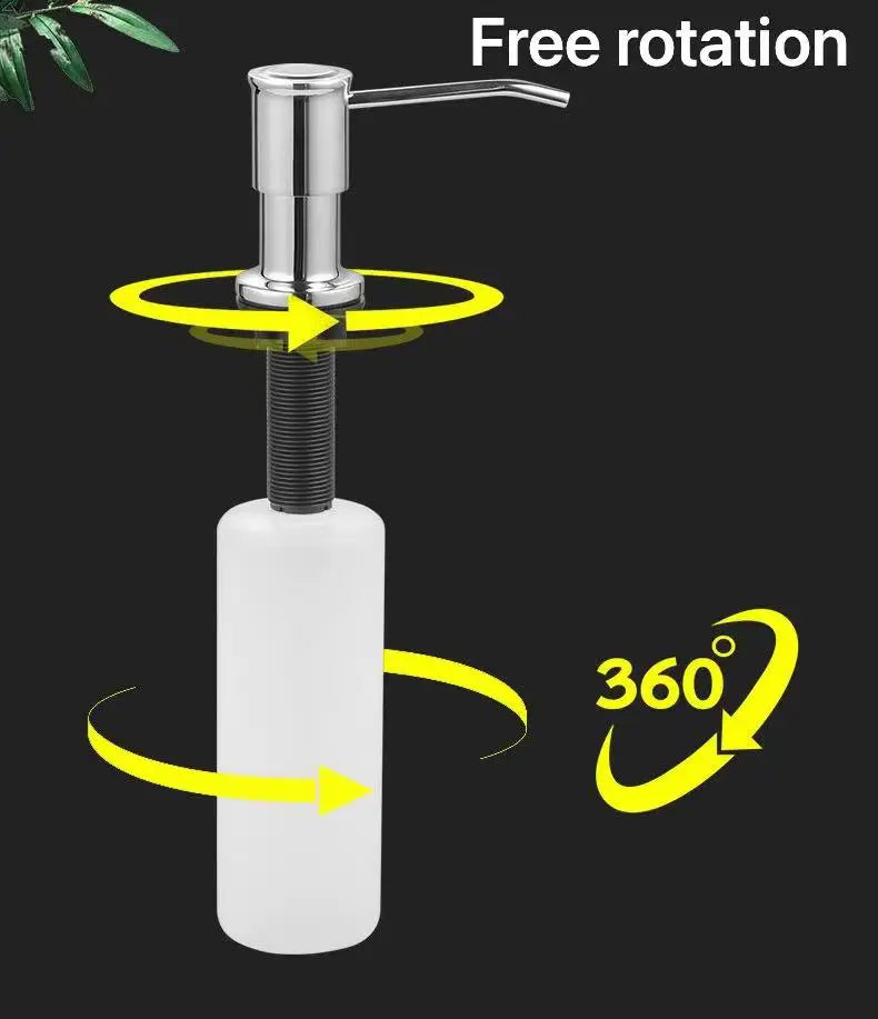 500ml Stainless Steel Under Sink Soap Dispenser for Kitchen