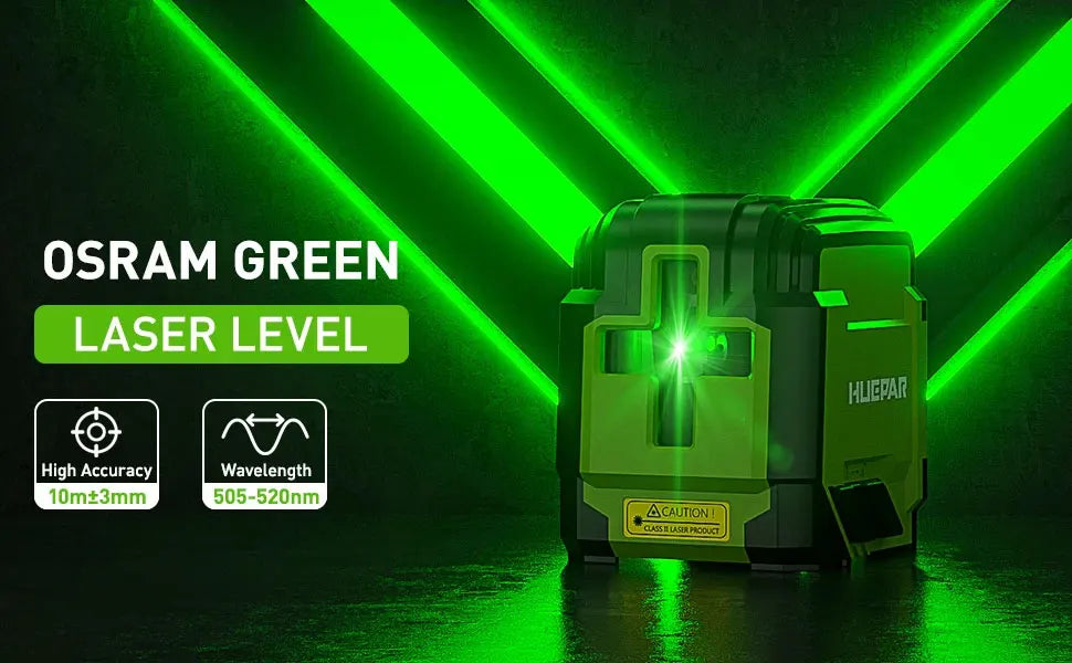 Máy Cân Bằng Laser 2 Vạch Huepar Osram Kèm Chân 0.65M - Daisan Mart