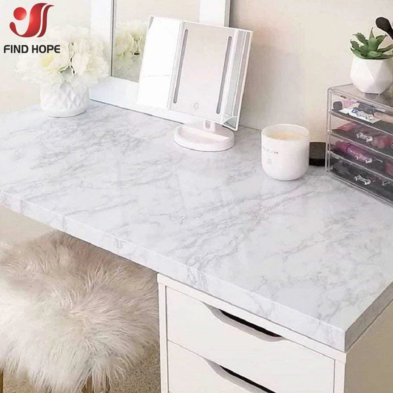 15x 39in Marble Self Adhesive Wallpaper Vinyl Film Wall Sticker Bathroom Kitchen Cupboard Room Decoration Sticky Paper Decal DIY