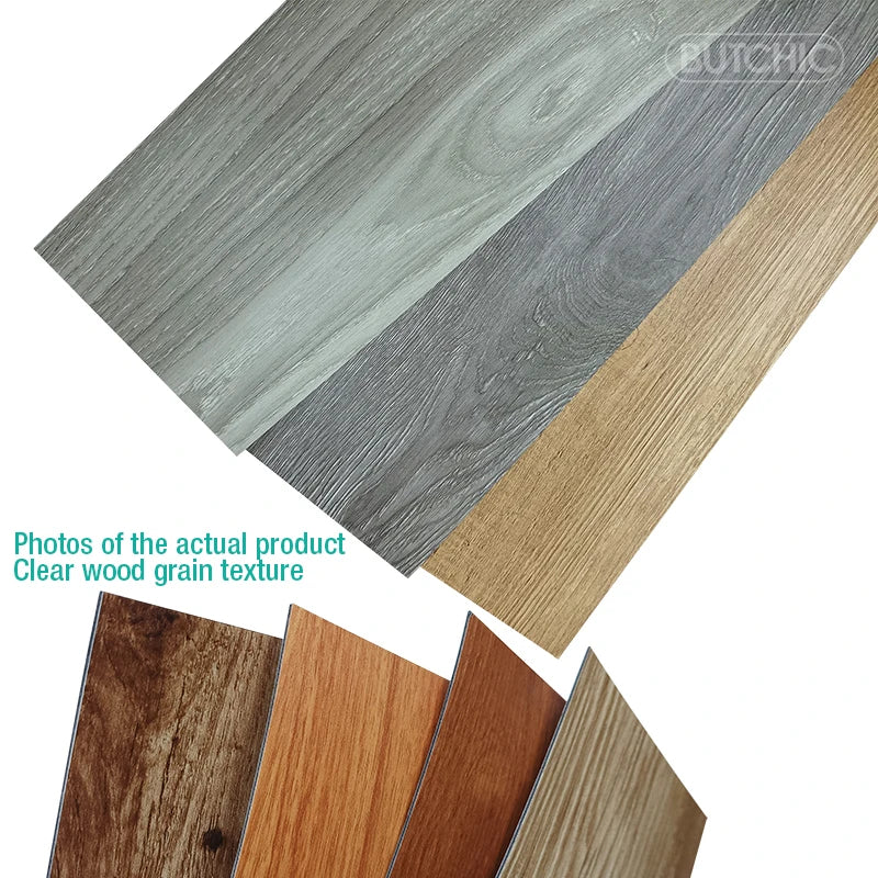 3D Self-Adhesive Thick Wood Grain Floor sticker Wallpaper Modern Wall Sticker Waterproof Living Room Toilet Kitchen Home Decor