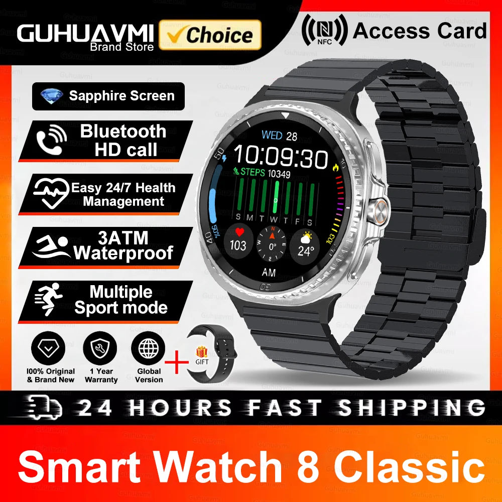 2025 Classic 8 Smartwatch - Luxurious &amp; Durable
