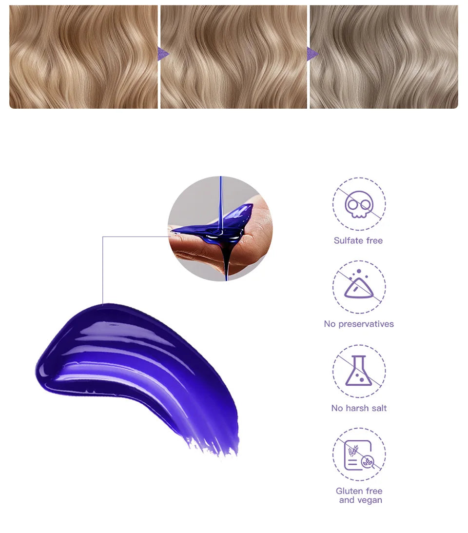 Purple Lock: Nourishing Blonde Hair, Flexible Gold and Silver Removal