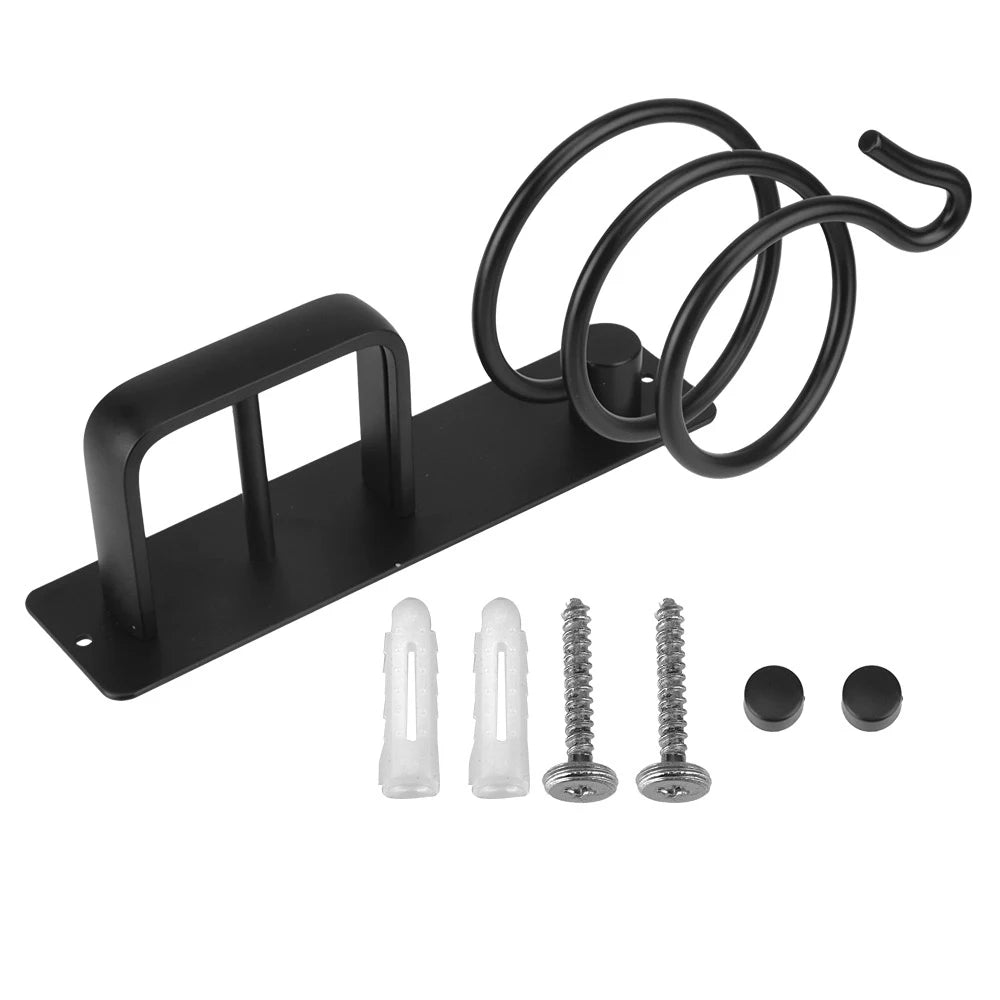 Wall mounted hair dryer &amp; straightener holder