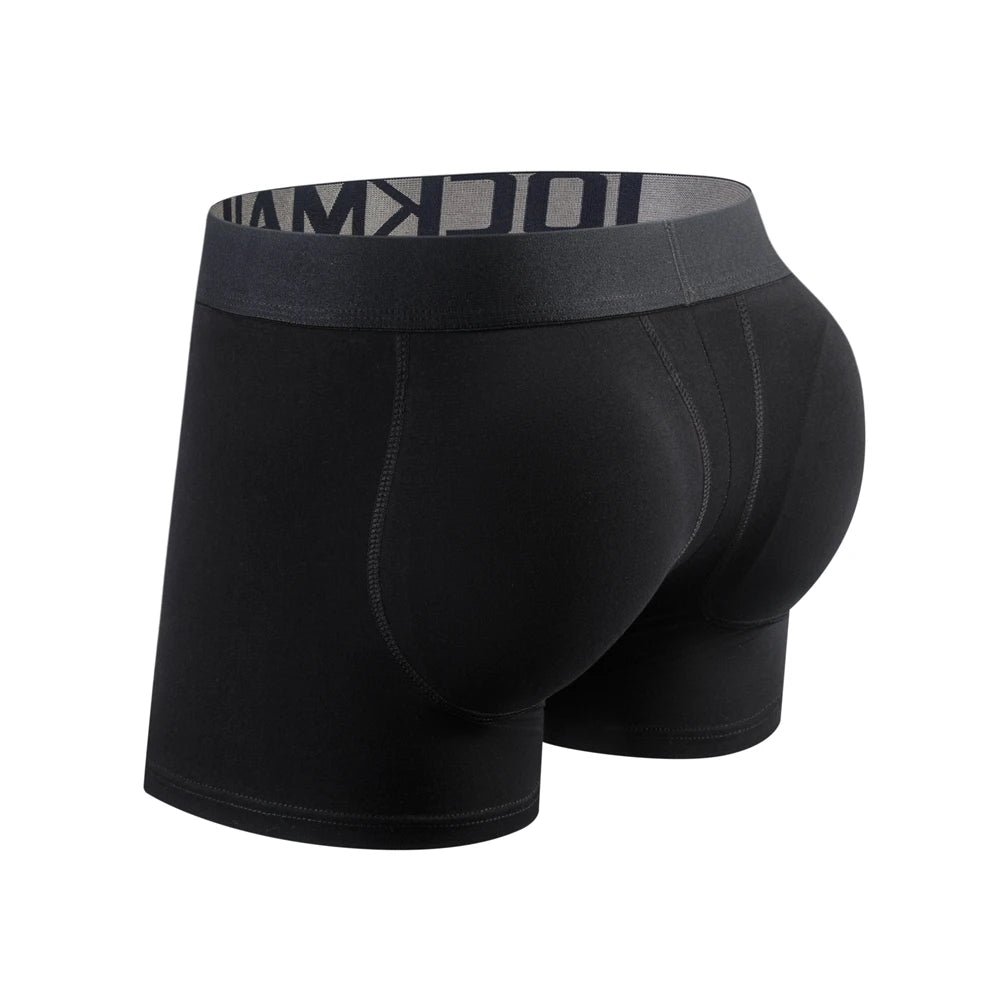 Men's Breathable Cotton Padded Butt Underwear with Removable Pads