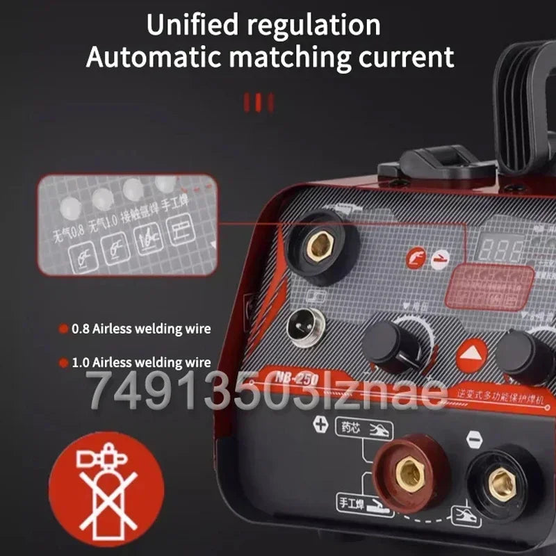 NB-250 Mig Welding Machine Electric 3 In 1 No Gas Arc Tig Welder Portable Industrial Sheet Gasless Manual Welding Wire Equipment - Daisan Mart