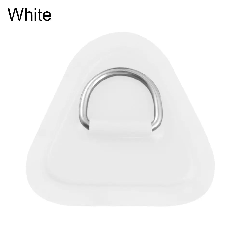 D Ring Triangle Stainless Steel Pad/Patch With Glue for PVC Inflatable Boat Raft Dinghy Canoe Kayak Surfboard SUP Tie Down
