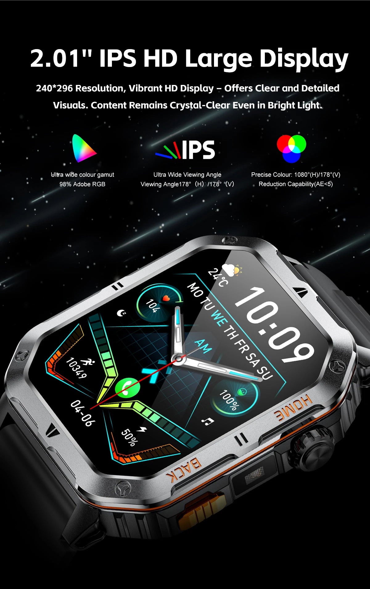 New GPS Smart Watch 2.01"inch Ultra HD Display Built-in GPS Compass Make/Receive Phone Calls 1000mAh Battery Braceletes Original