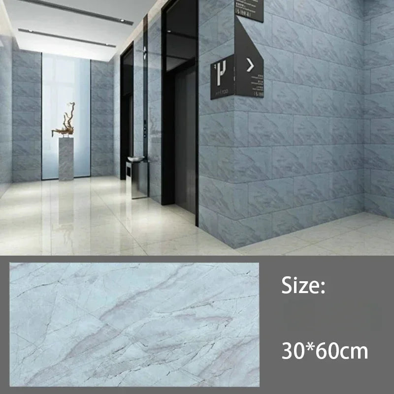 Imitation Ceramic Tile Wall Sticker Wallpaper Self-adhesive 3D Wall Decoration Bathroom Waterproof Marble Kitchen Wall Stickers