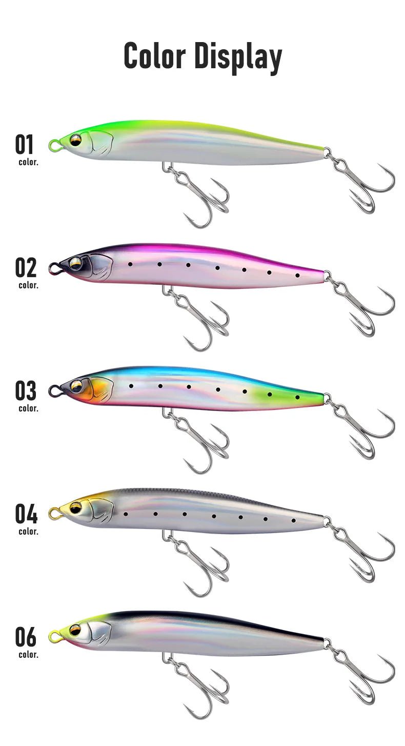 Kingdom Sinking Pencil Lure 140mm 54g Long Casting Saltwater Artificial Stickbait Hard Wobblers Seabass Trolling Jerkbait