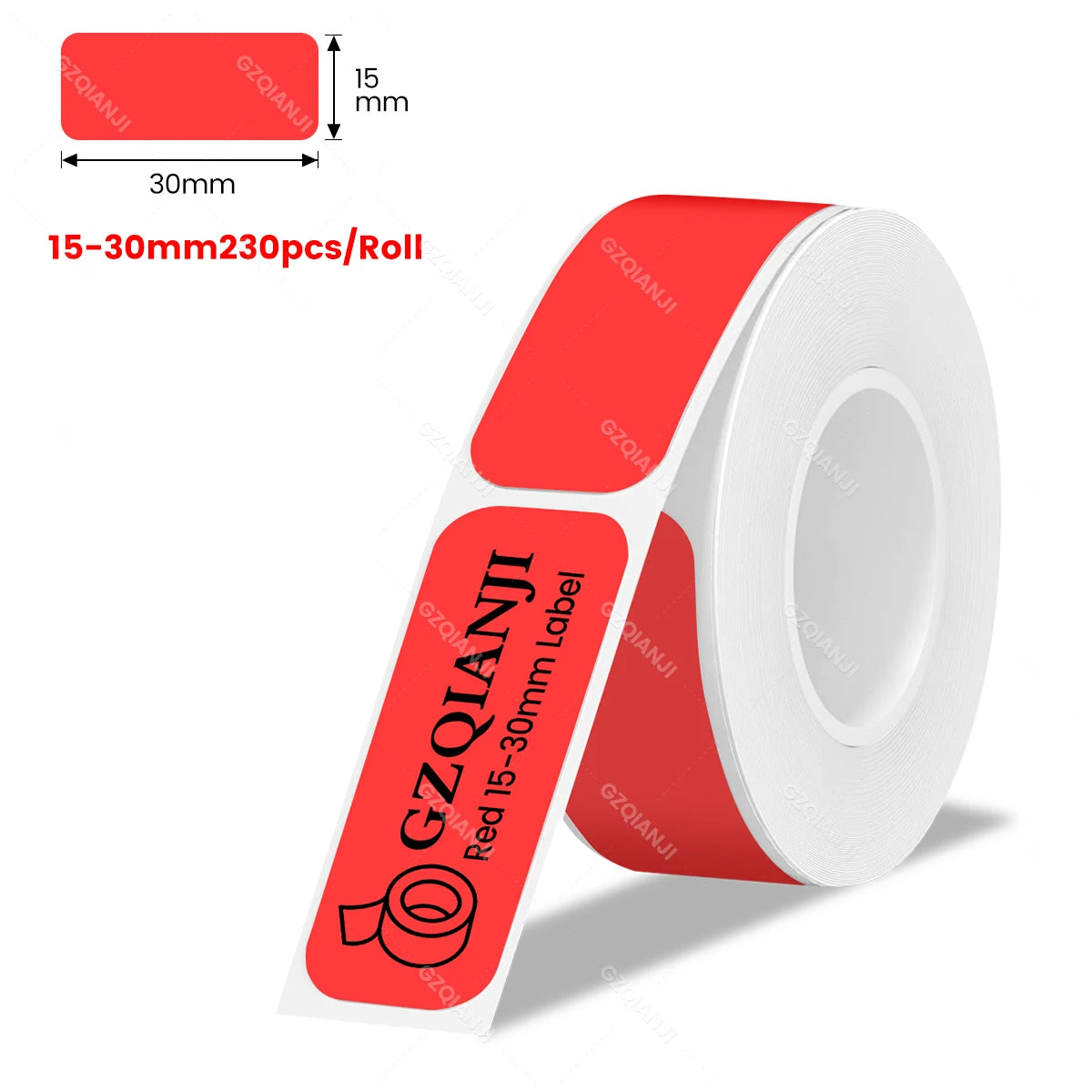 Multi Size P15 Label Paper Rolls Sticker 15*30mm 12*40mm White Color Cable Transparent P15 Thermal Label Printer Adhesive Tape - Daisan Mart