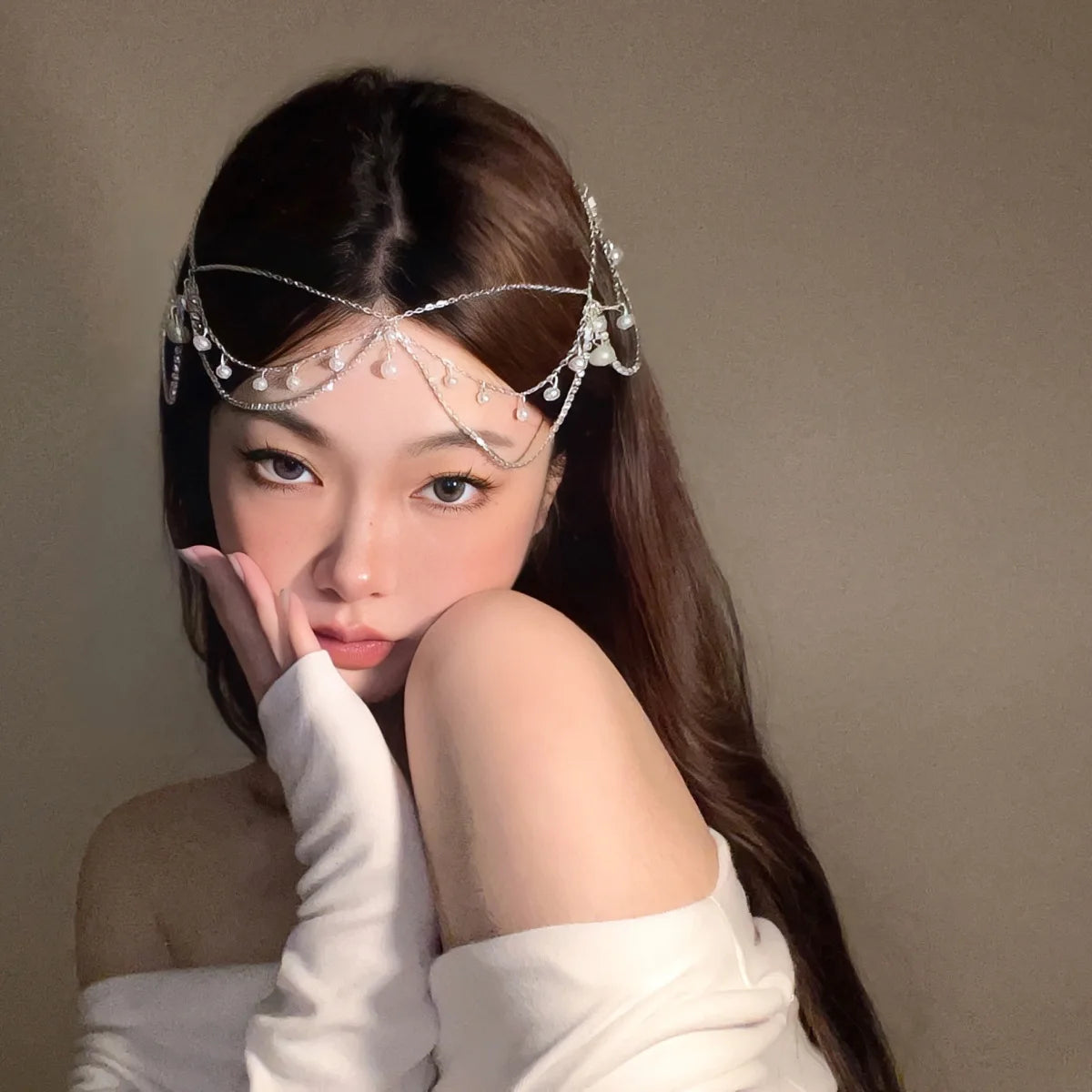 Trâm Cài Tóc Nữ Đá Đỏ Sang Trọng Hoa Rủ Quyến Rũ