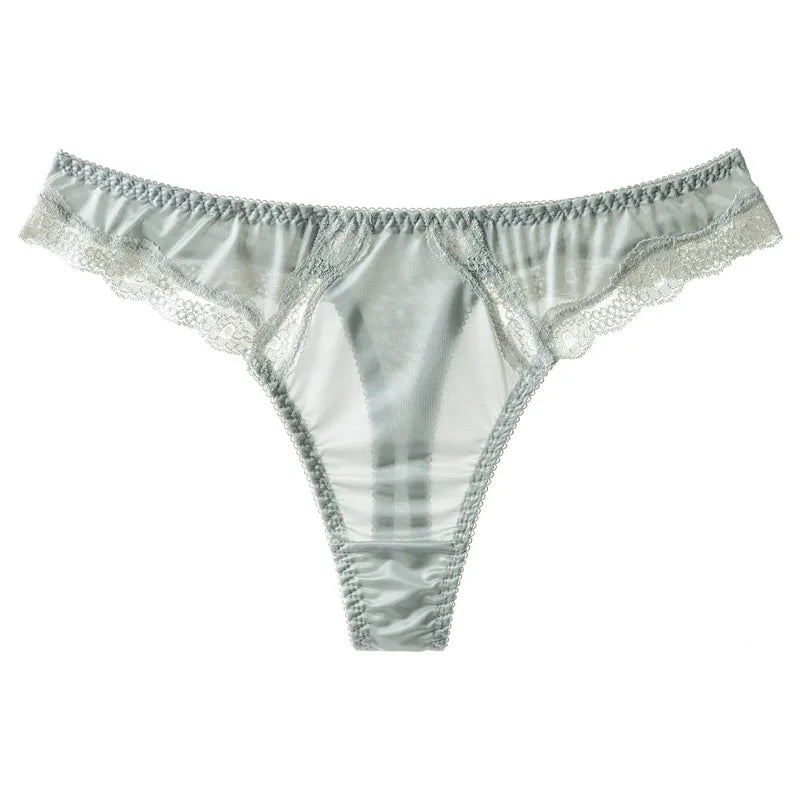 Women's Sexy Ice Silk Low Lace Panties BANNIROU