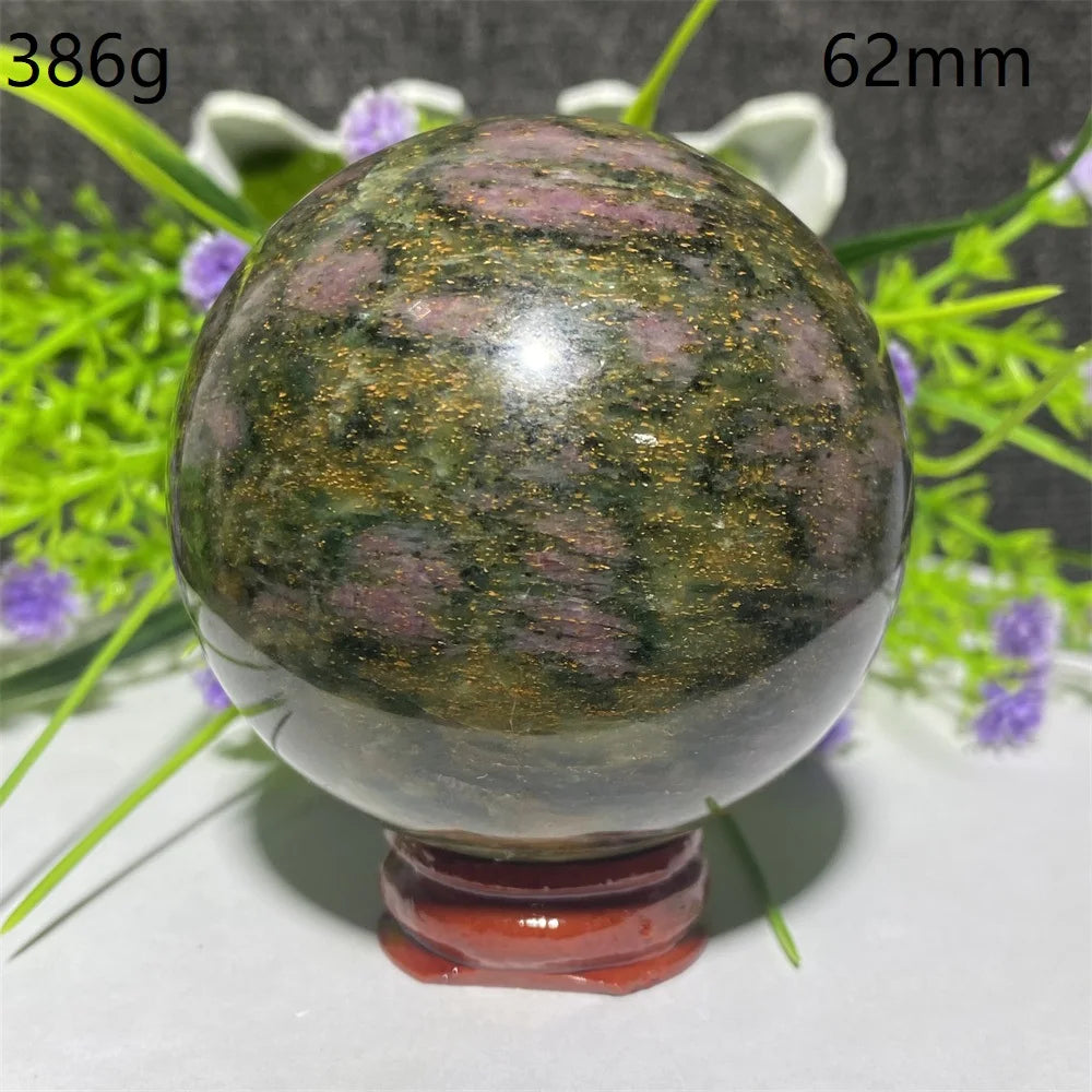 Natural Emerald &amp; Ruby Energy Ball