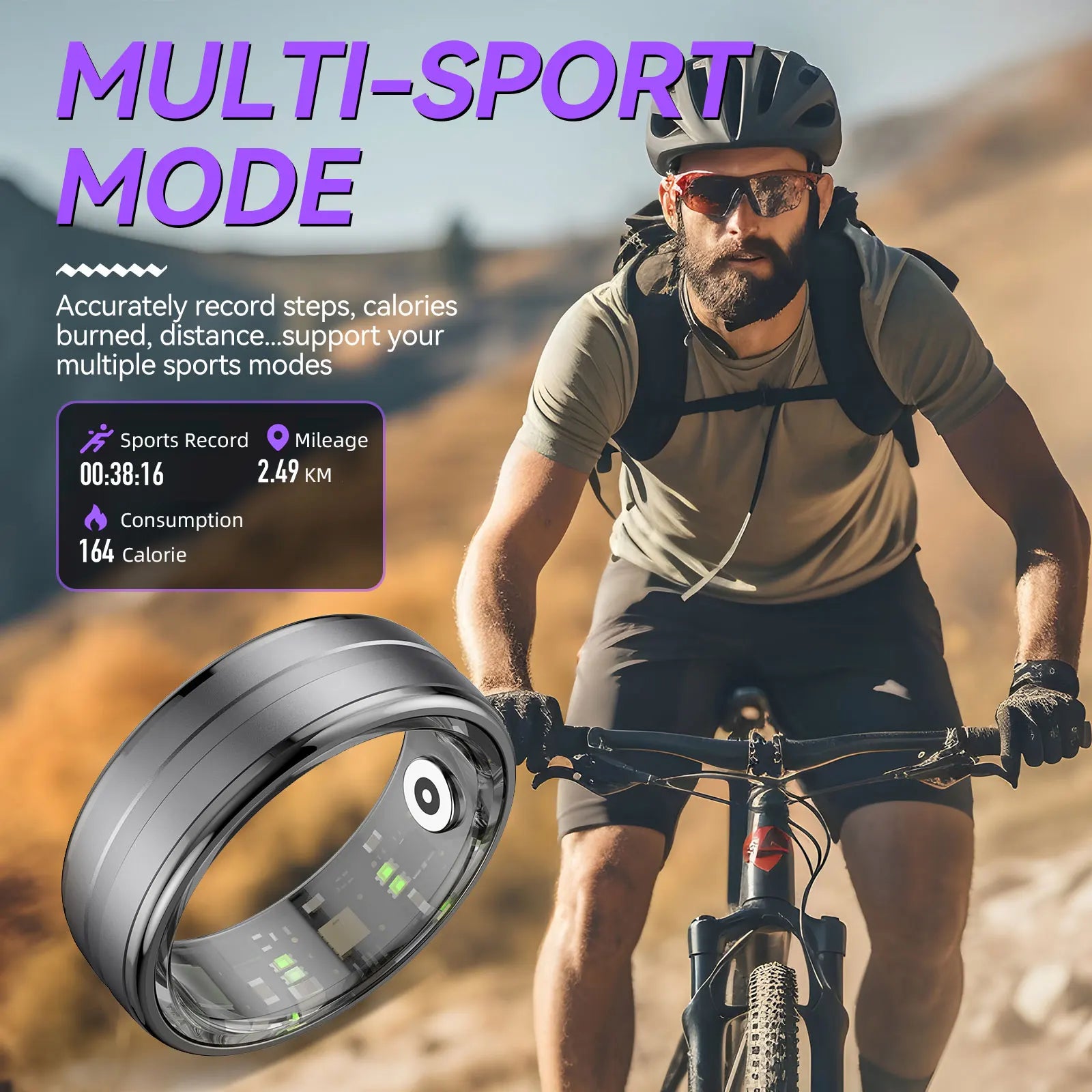 EIGIIS R06 Health Ring - Waterproof, Smart Measurement