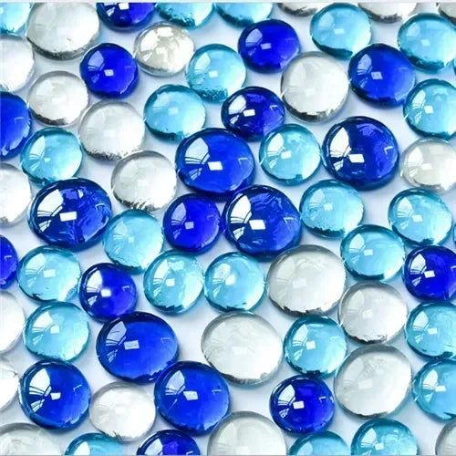 DIY Multicolored Round Glass Mosaic Beads 100g