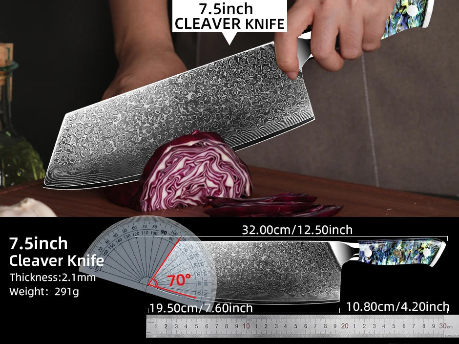 Dao Đầu Bếp VG10 67 Lớp Cán Vỏ Bào Ngọc Nhật Bản