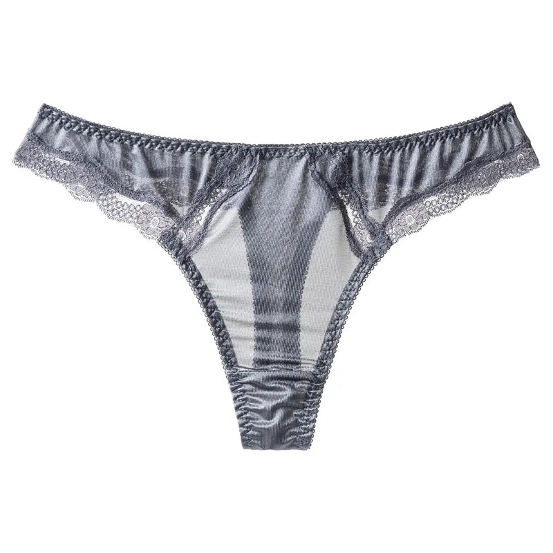 Women's Sexy Ice Silk Low Lace Panties BANNIROU