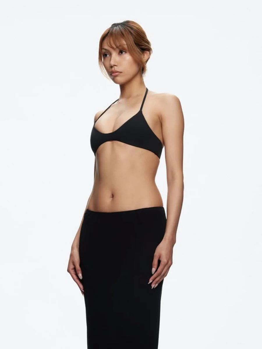 Feminine Multi-Color Triangle Neck Straps 2-Layer Bra