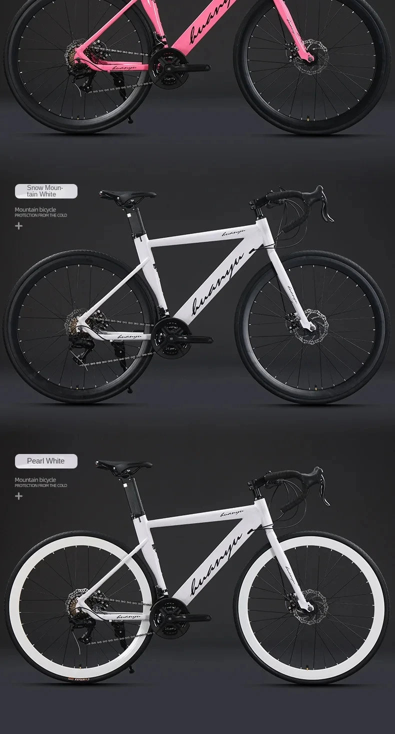 700C*40MM road bicycle hand-changing 24 speed Road Racing Bike disc brake gravel bicicleta Wind Shock Absorber Bikes male adult - Daisan Mart