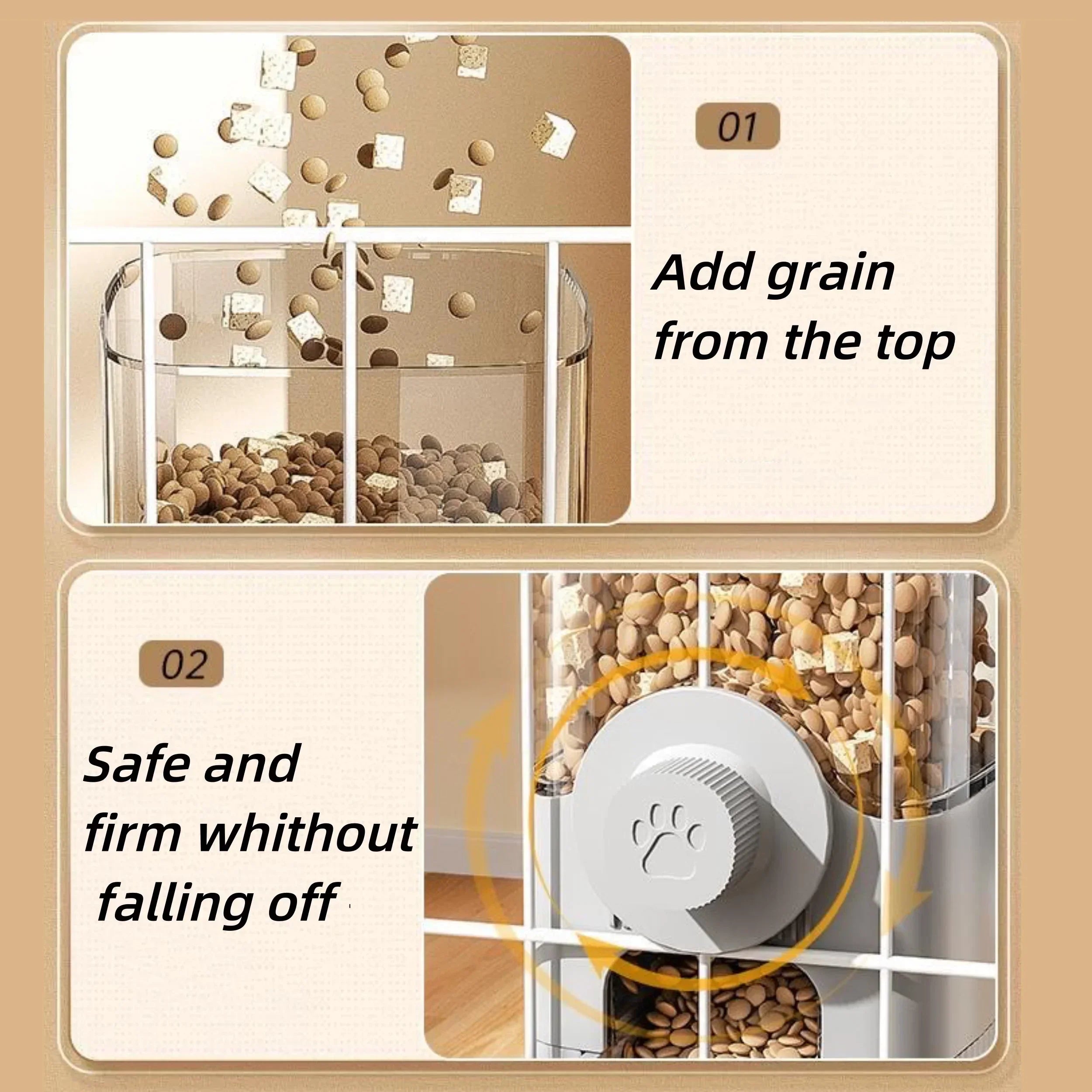 Pet Automatic Water Dispenser and Feeder Set, Hanging Water Dispenser, Automatic Cat Feeder, Dog Cage Hanging Water and Food Supplies, Cat Bowl, Dog Food Bowl - Daisan Mart