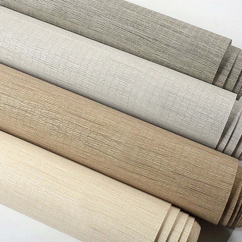 Elegant Solid Color Japanese Linen Wallpaper