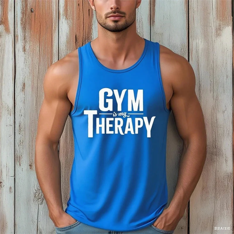 Áo Tank Tập Gym Nam Thoáng Khí In Chữ Thời Trang - Daisan Mart