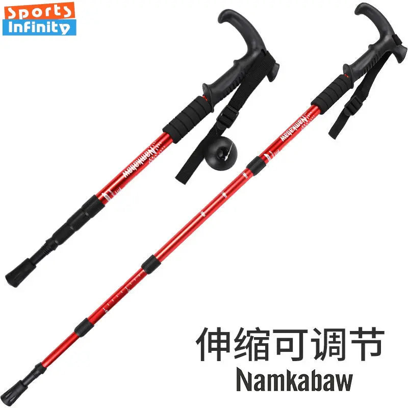 Aluminum Multi-Function Trekking Pole - Protection &amp; Walking Aid