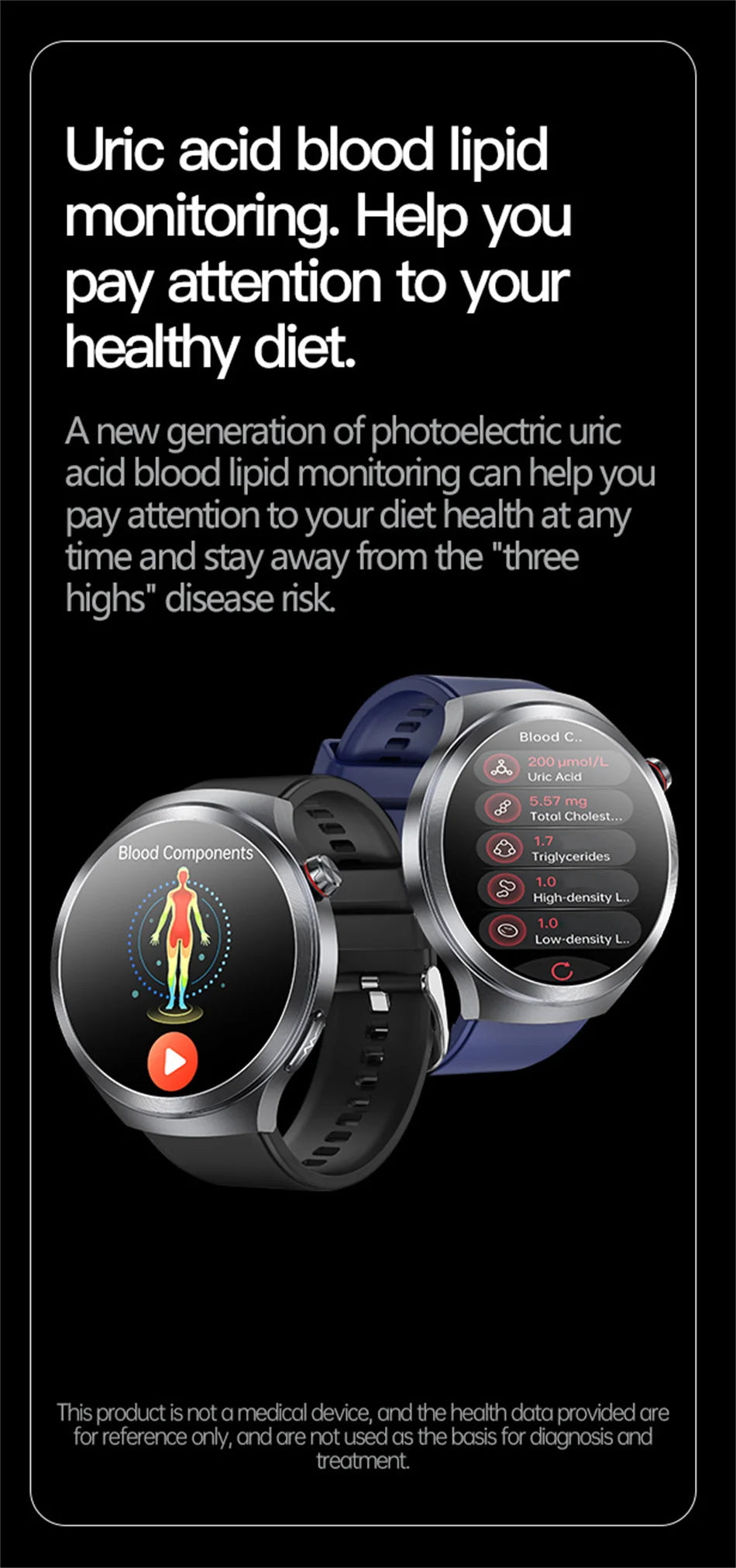 Đồng hồ thông minh sức khỏe ECG+PPG 2026 chính xác cao