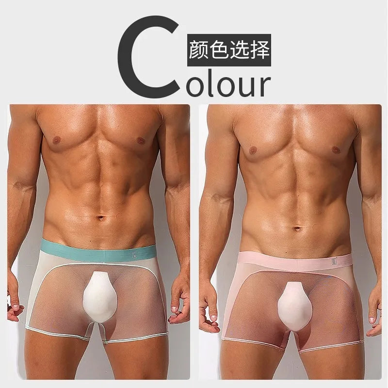 Quần Lót Nam Siêu Mỏng Lưới Thoáng Mát Ice Silk