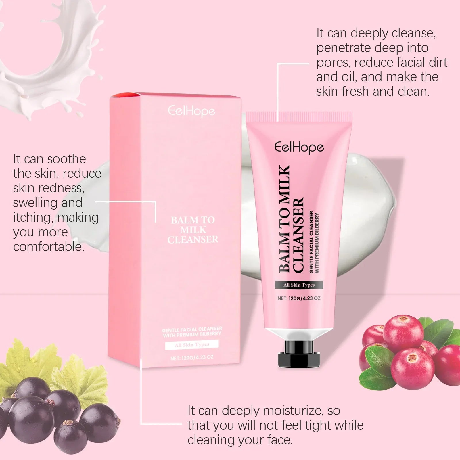 Oil Control &amp; Pore Minimizing Facial Cleanser - Deeply Moisturize, Anti-Acne &amp; Blackhead Removal, Exfoliating Face Wash