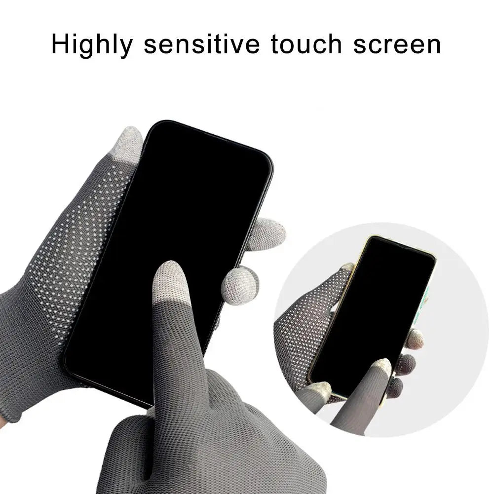 Unisex Anti Slip Touch Screen Gloves Breathable Sweatproof Knit Thermal Gloves for Phone Games Touch Sensitive Gaming Gloves