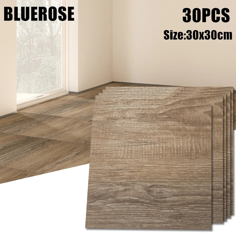 Self-adhesive Wood Grain Floor Stickers Peel &amp; Stick Indoor Wall and Floor Decoration Renovation Sticker Waterproof Wall Sticker