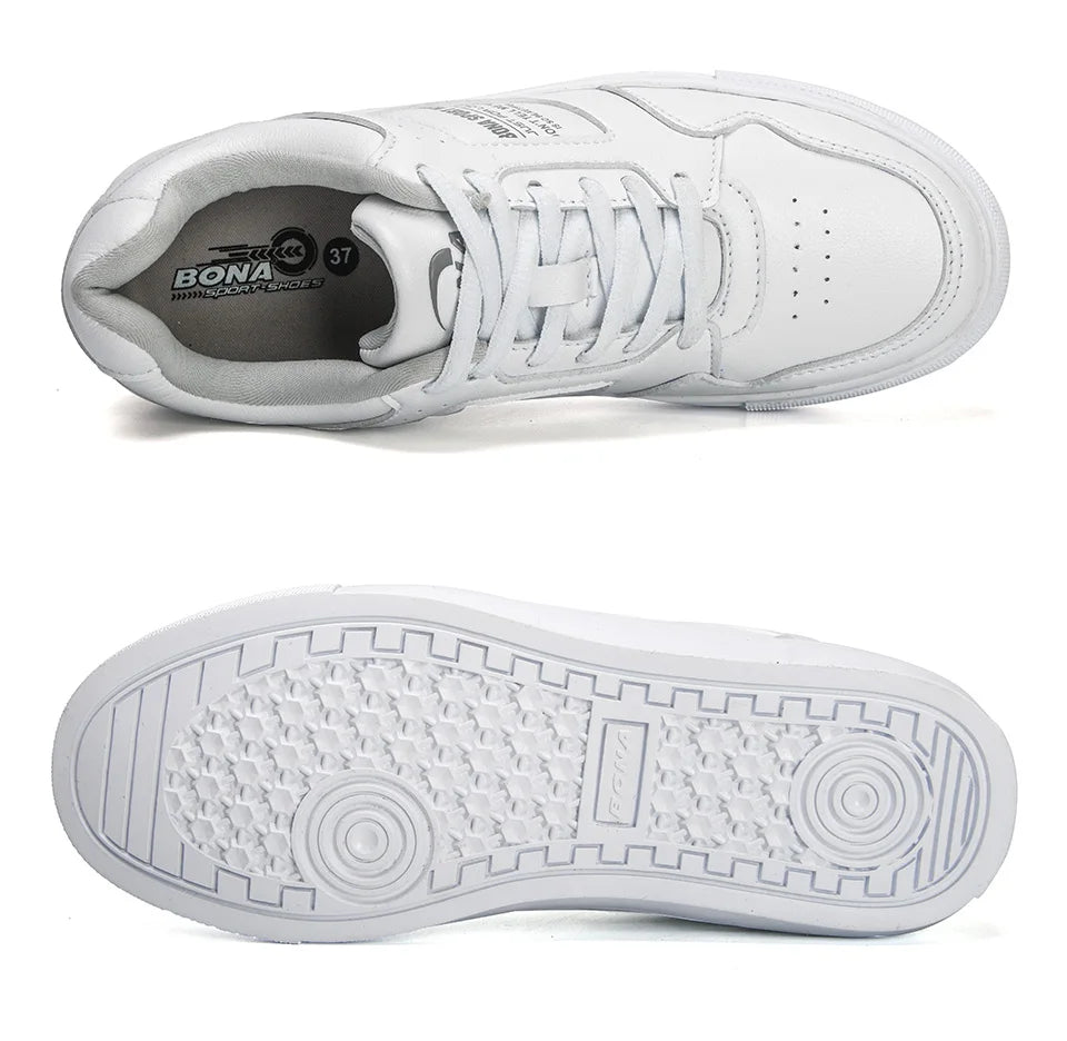 Giày Sneaker Nữ BONA 2023 Đế Bằng Nhẹ Êm Thoáng Khí