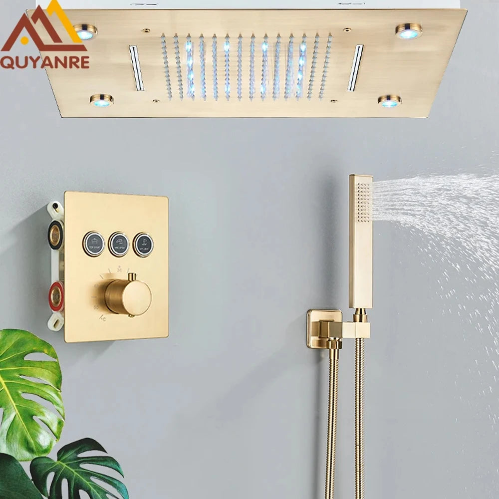 14x20 Digital Thermostatic LED Ceiling Shower