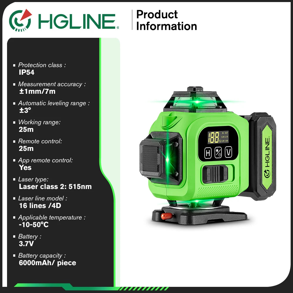 Máy Cân Mực Laser 16 Tia 4D - Điều Khiển Qua APP - Daisan Mart