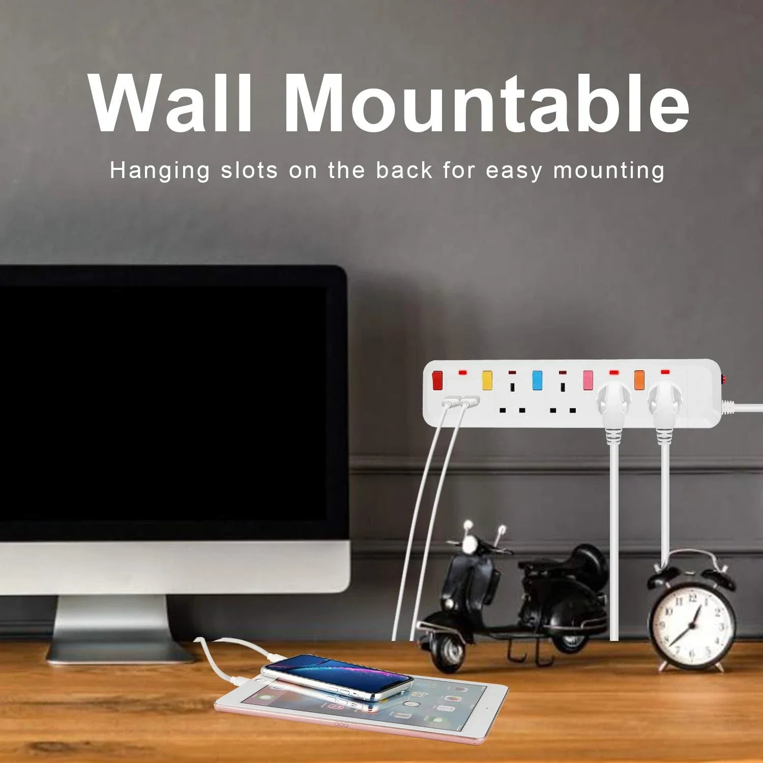 Ổ Cắm Điện Melery 4 Cổng 2 USB Có Bảo Vệ Quá Tải