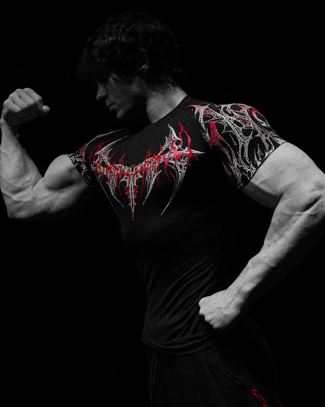 Áo Thun Nam Gothic Tập Gym Co Giãn Nhanh Khô 2025 - Daisan Mart