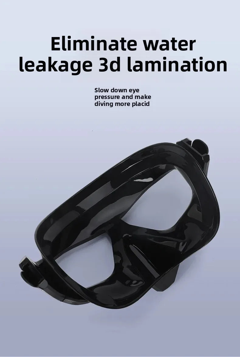 Professi onal Anti-fog HD Large Frame Lens Freediving Snorkeling Eq uipment Scuba Full Face Large Frame Diving   Goggles