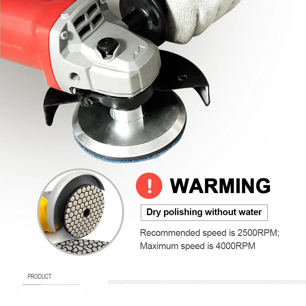 Set of 6 100mm Diamond Grinding Discs for Marble Polishing