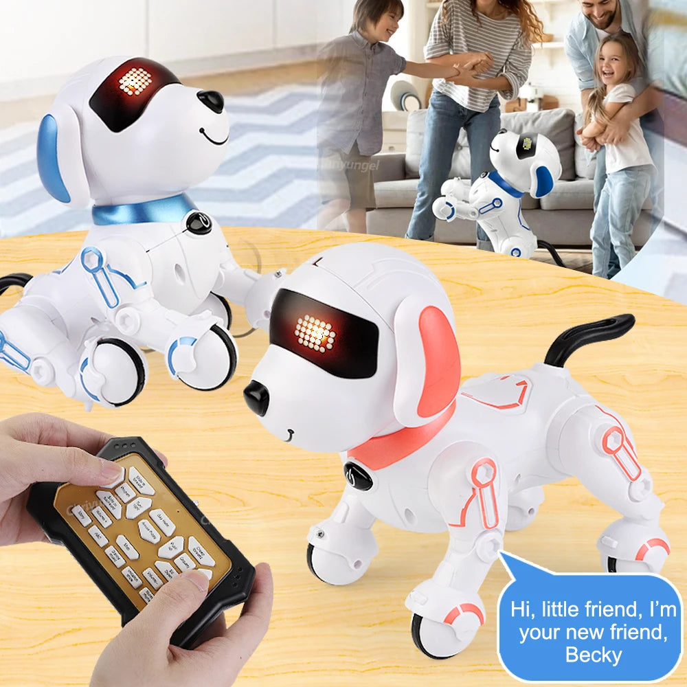 RC Robot Dog Electronic Stunt Pet Interactive Touch Programmable Smart Walking Dancing Kids Birthday Gift for Kids Boys Girls - Daisan Mart