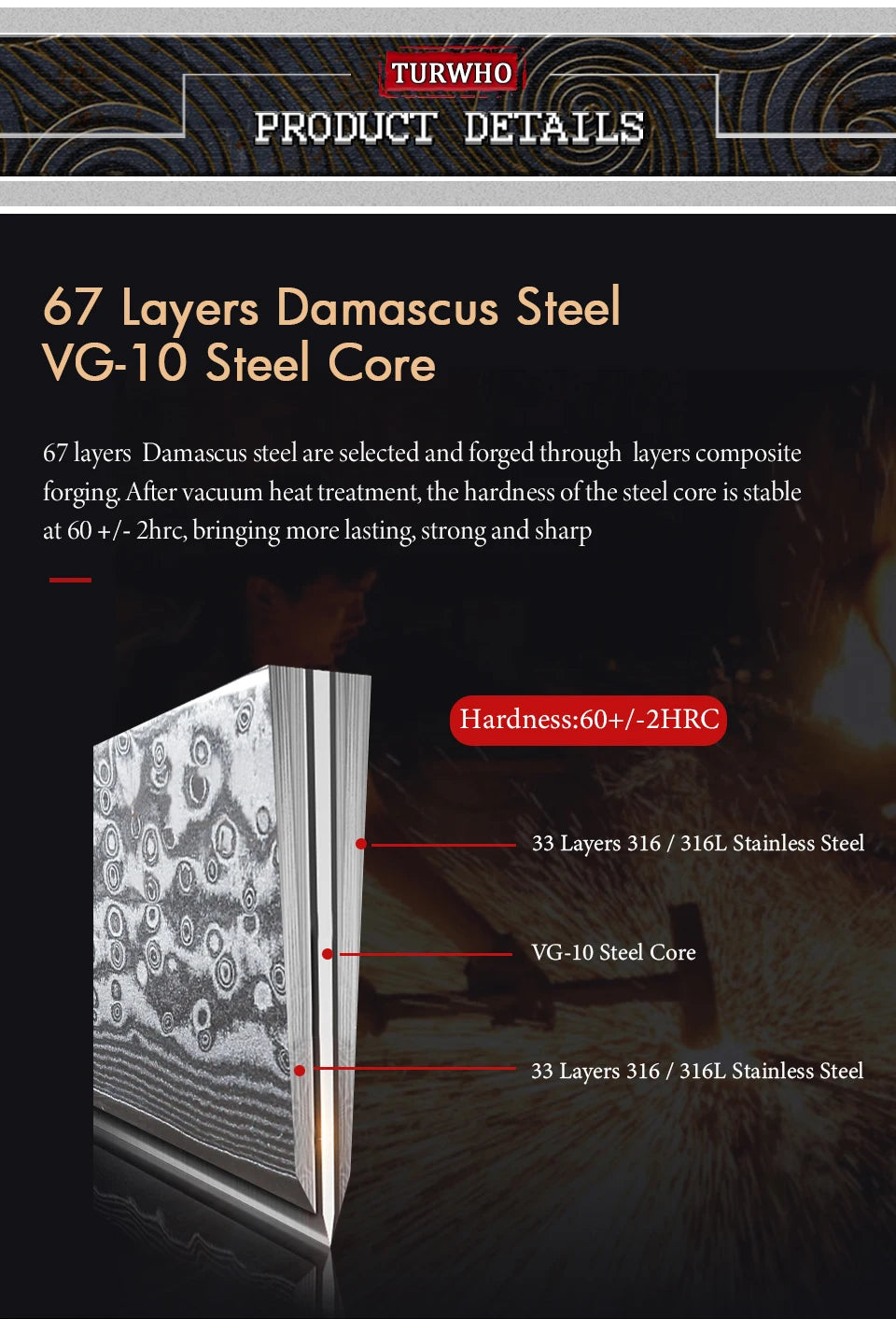 Bộ Dao Bếp Nhật 67 Lớp Damascus VG10 Siêu Bền