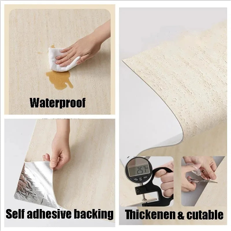 Modern Industrial Style Peel &amp; Stick Wallpaper Vintage Self Adhesive Wallpaper for Living Room Bedroom Bathroom Office Bar Hotel